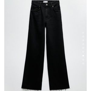 Zara black wide leg jeans 6688/023. Size 25 / 0